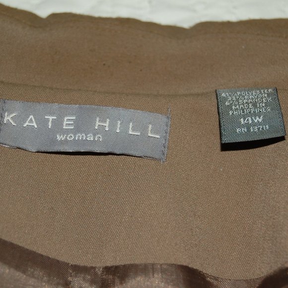 KATE HILL Woman   Brown Blazer Size 14W - Picture 5 of 6